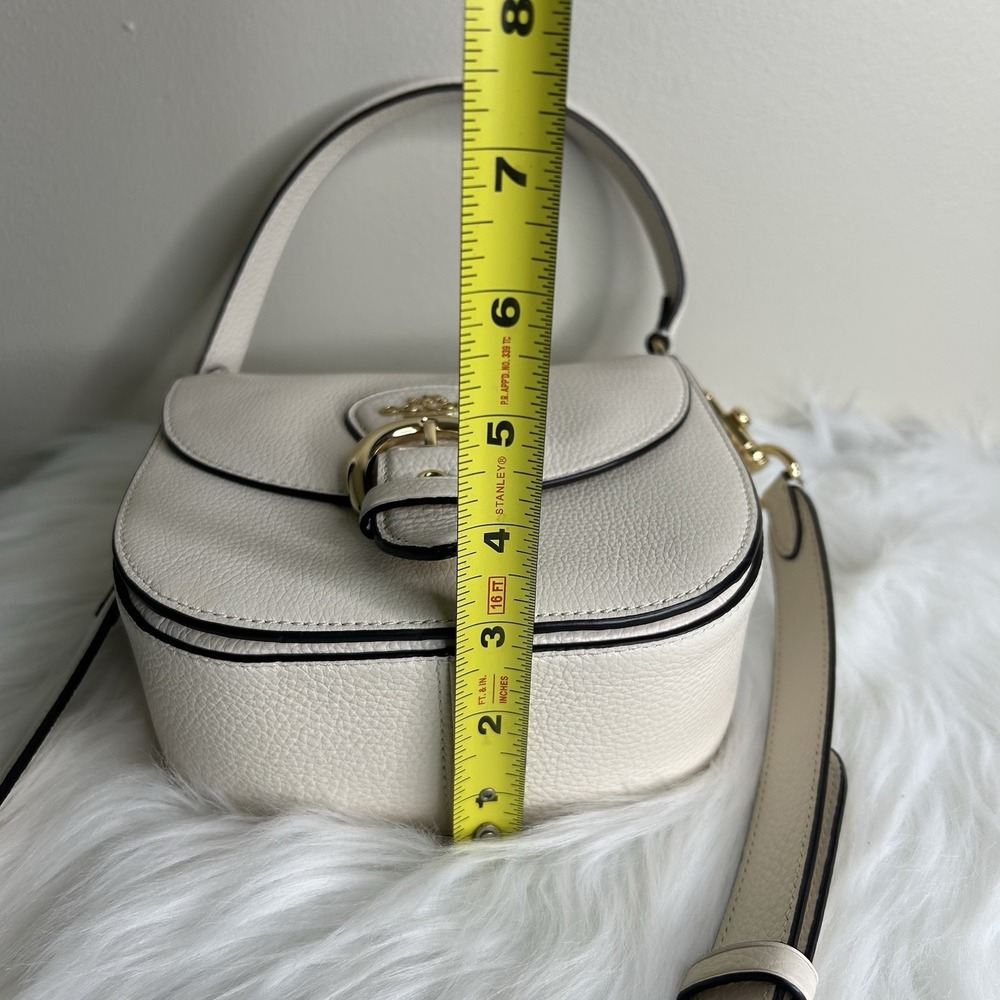 Coach Kleo 17 Chalk White Pebbled Leather Shoulder Bag Excellent - Picture 12 of 12